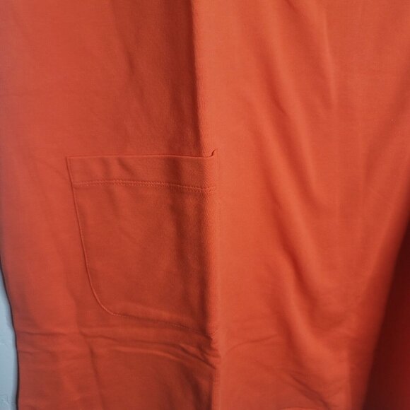 Susan Graver Knit Orange w Pockets Dress SZ XL - Picture 2 of 4